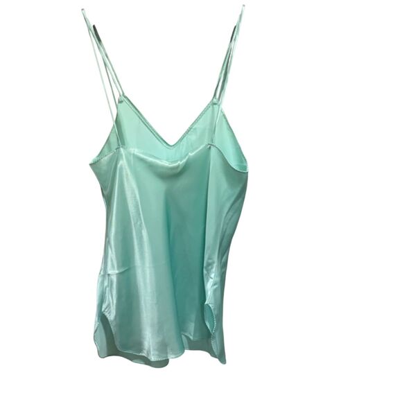 Jayre Womens Vintage Made in USA Satin Mint Green Camisole Top M Y2K 90s - Picture 4 of 4